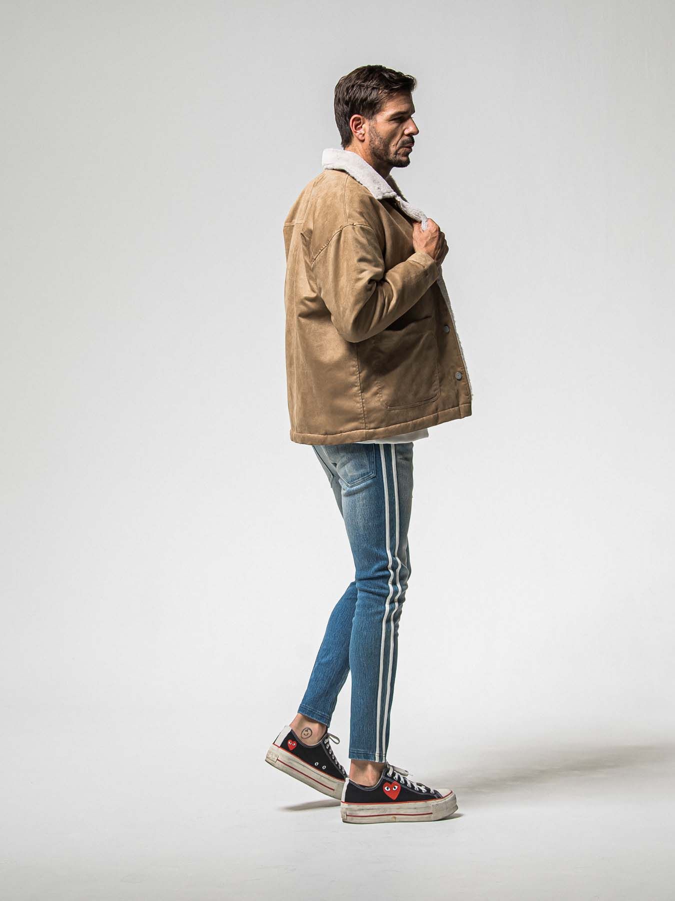 【予約品 】SUEDE FUR CAVER ALL / スウェードファーカバーオール / ブラウン