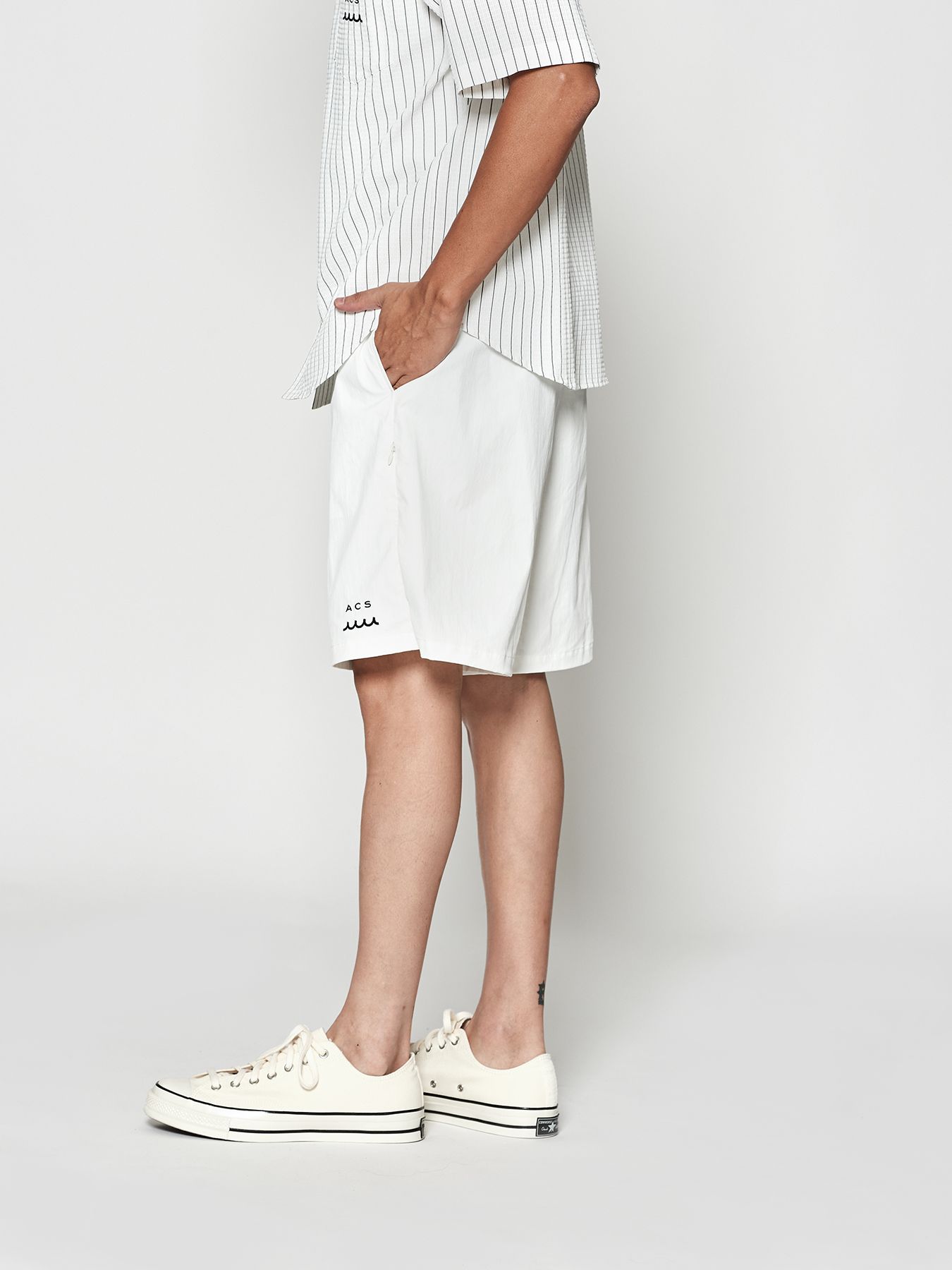 【予約品 10月9日(木) 締切】muta Ventilation Shorts / ショートパンツ / ホワイト【Acanthus × muta MARINE】