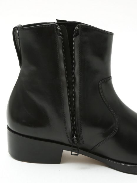 サイドゴア ジップブーツ ブラック 4cmヒール【5351 POUR LES HOMMES】