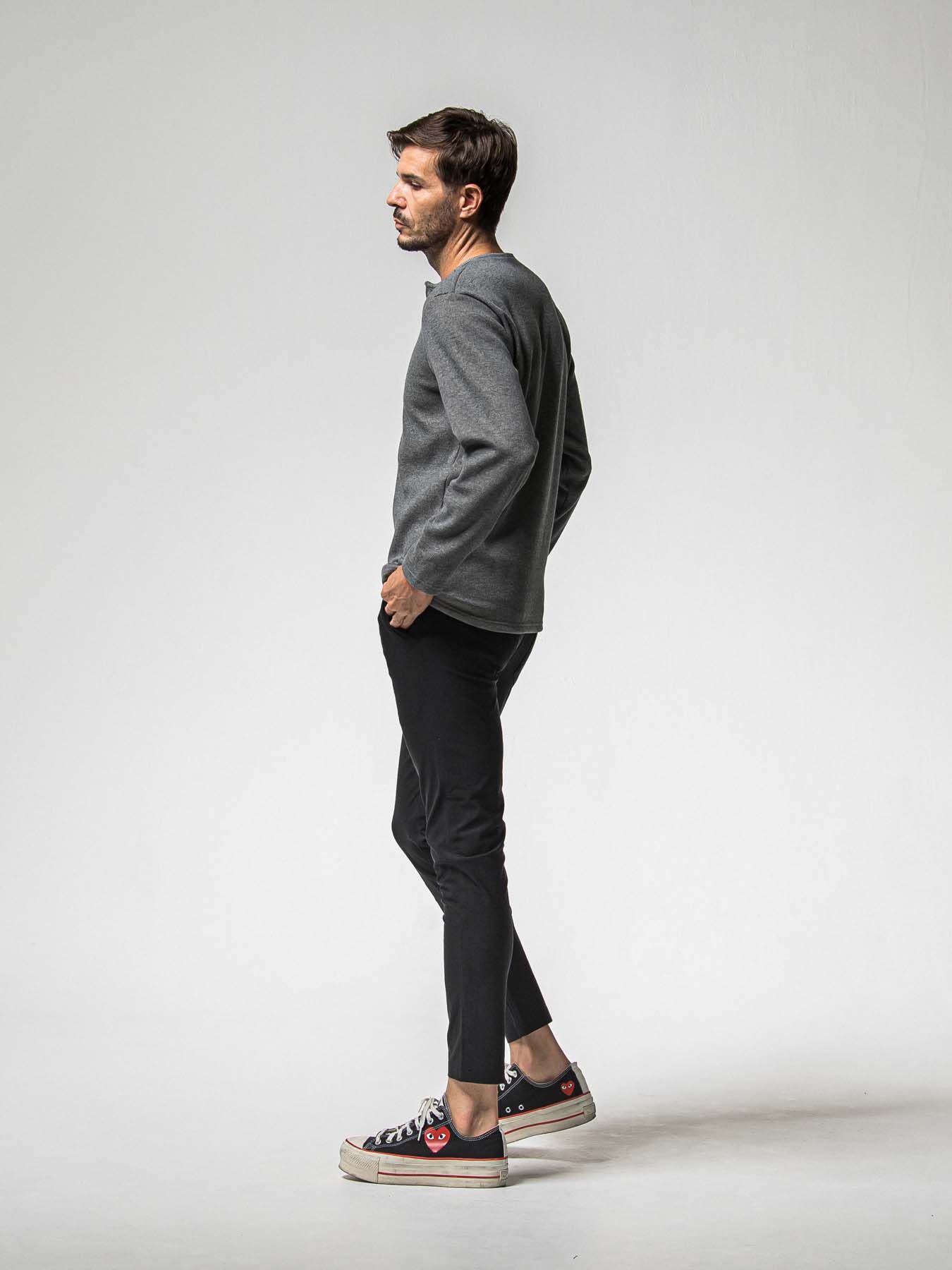 【予約品 8月31日(日) 締切】CHRIS EASY HEAT TUCK PANTS / クリス イージー ヒートタックパンツ / ブラック