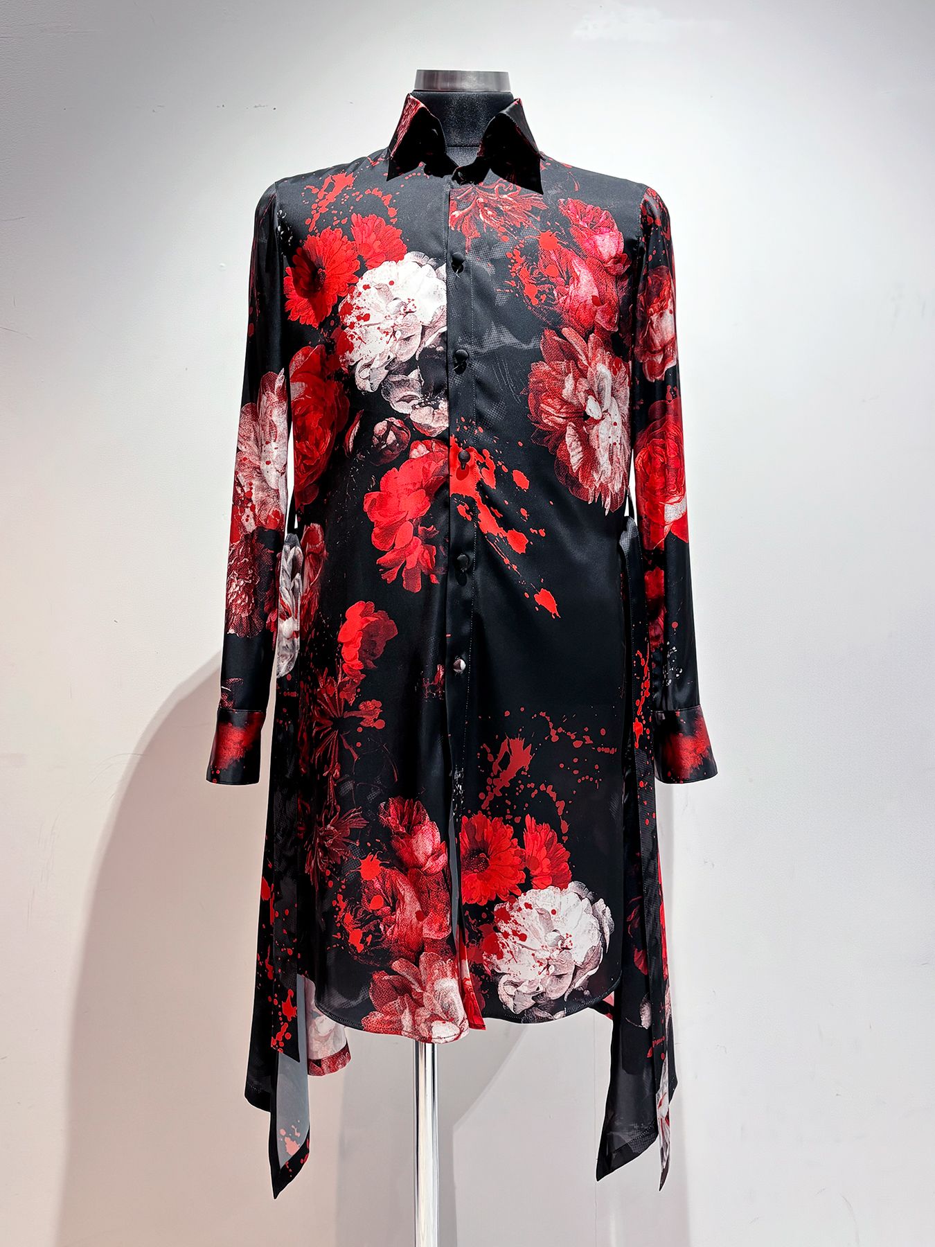 Kiryuyrik/キリュウキリュウ スタンドカラーフレアシャツ kiryuyrik - VAMPIRE Flare Shirt / ヴァンパイア フレア シャツ