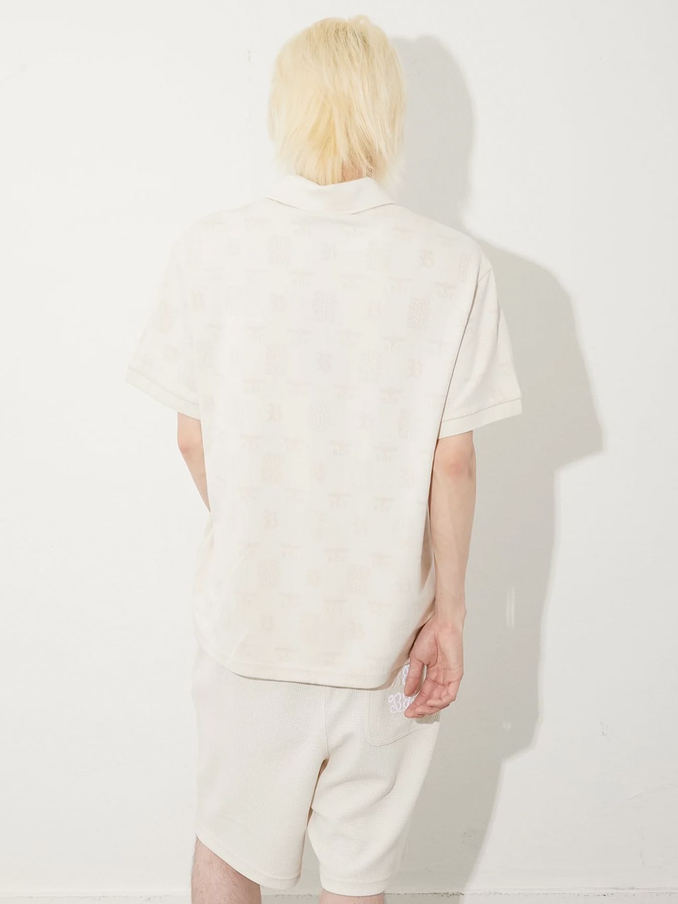 JACQUARD POLO SHIRT / ジャガードポロシャツ / カーキ