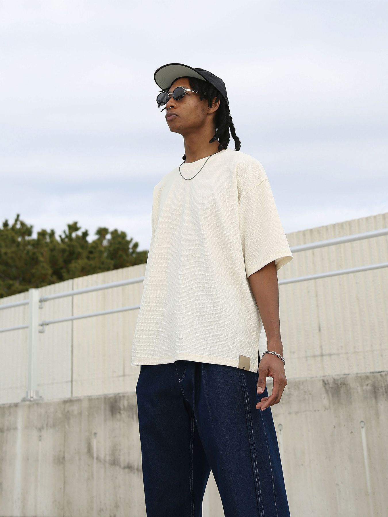 KNIT-BORDER CUTSEW / ニットボーダーカットソー / オフホワイト【QUOLT】