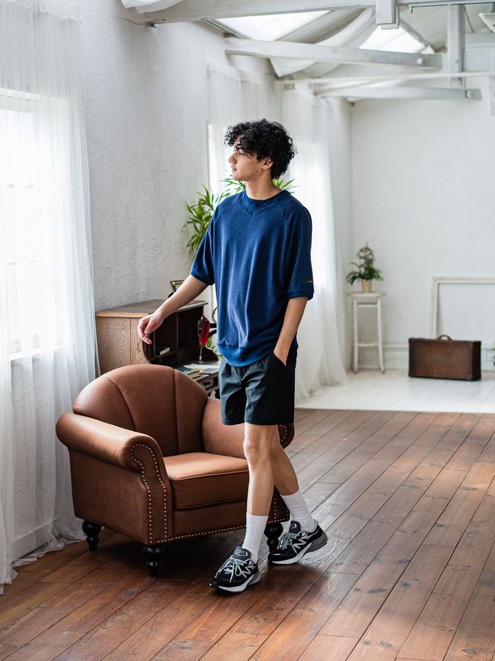 《予約品3月3日18：00締め》 PILE half sleave / ハーフスリーブT / ネイビー
