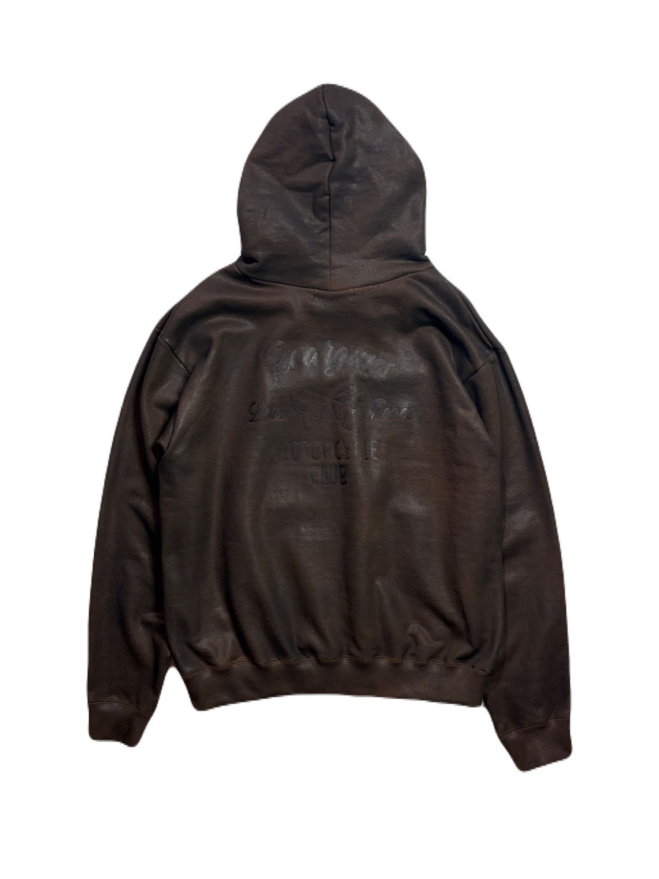 【予約品 3月9日(月) 18:00 締切】FOIL PRINT HOODIE / 箔プリント フーディ  / ブラウン