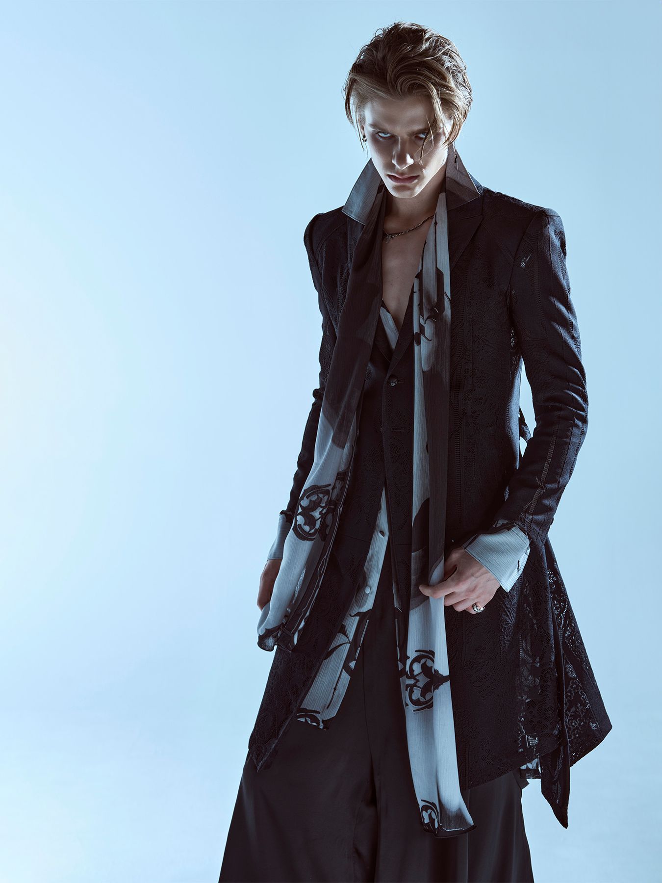 【予約品 1月4日(日) 締切】Flare Shirt / フレアシャツ / ブラック&グレー