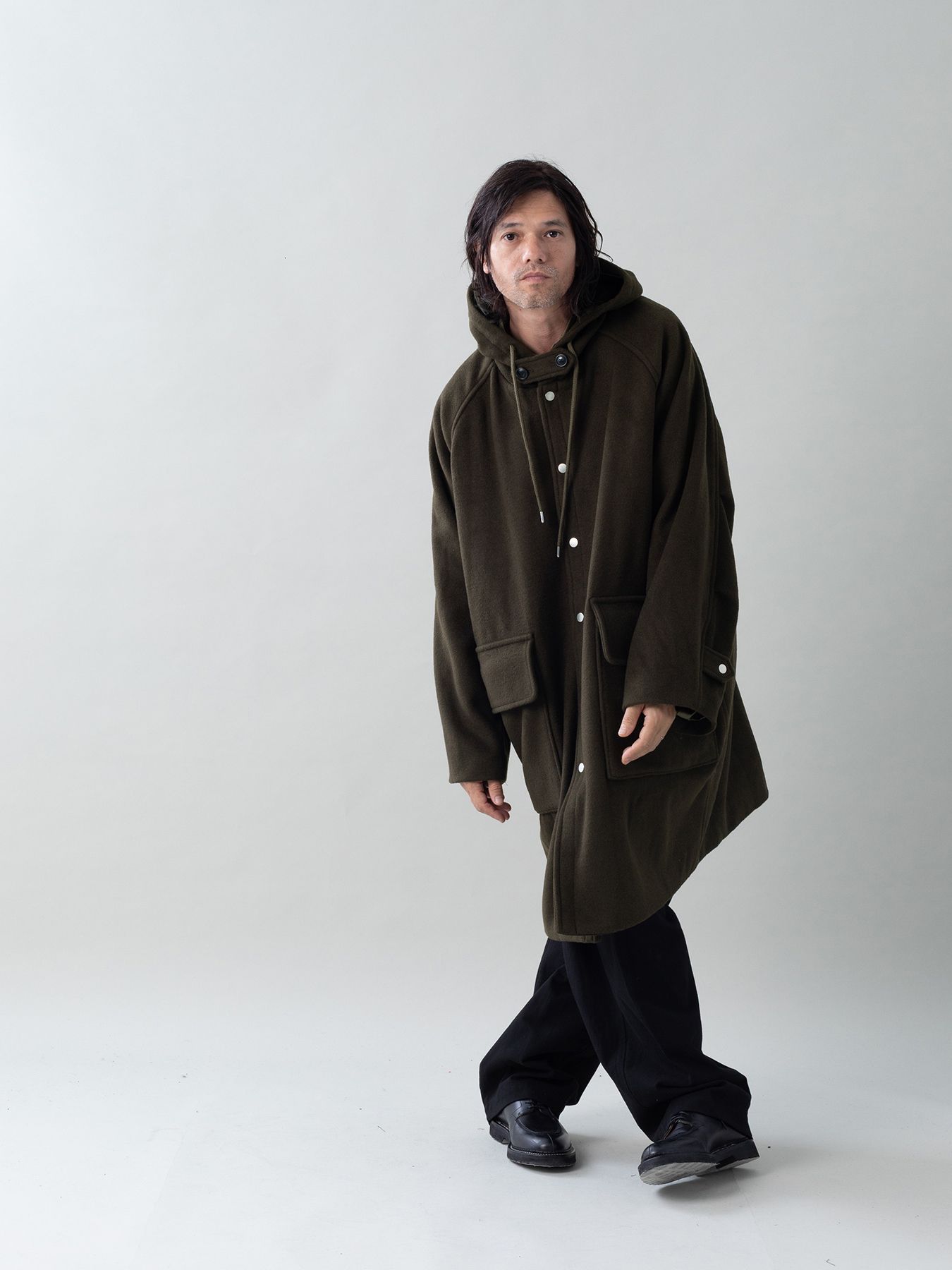 【予約品 5月27日(水) 締切】BURLY-COAT / フードコート / オリーブ