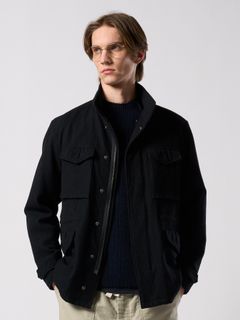 【予約品 4月19日(日) 18時締切】milled wool field jacket / ミルドウール フィールドジャケット / ブラック