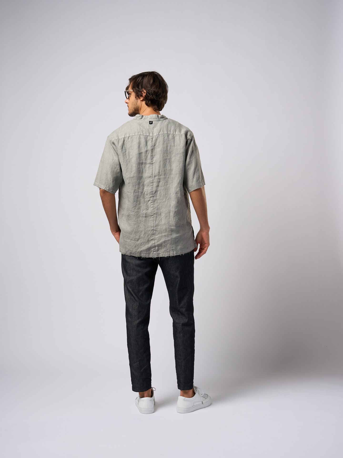 【予約品9月16日 10時締め】 smart collar pullover H/S / シャツ / ダークグレー