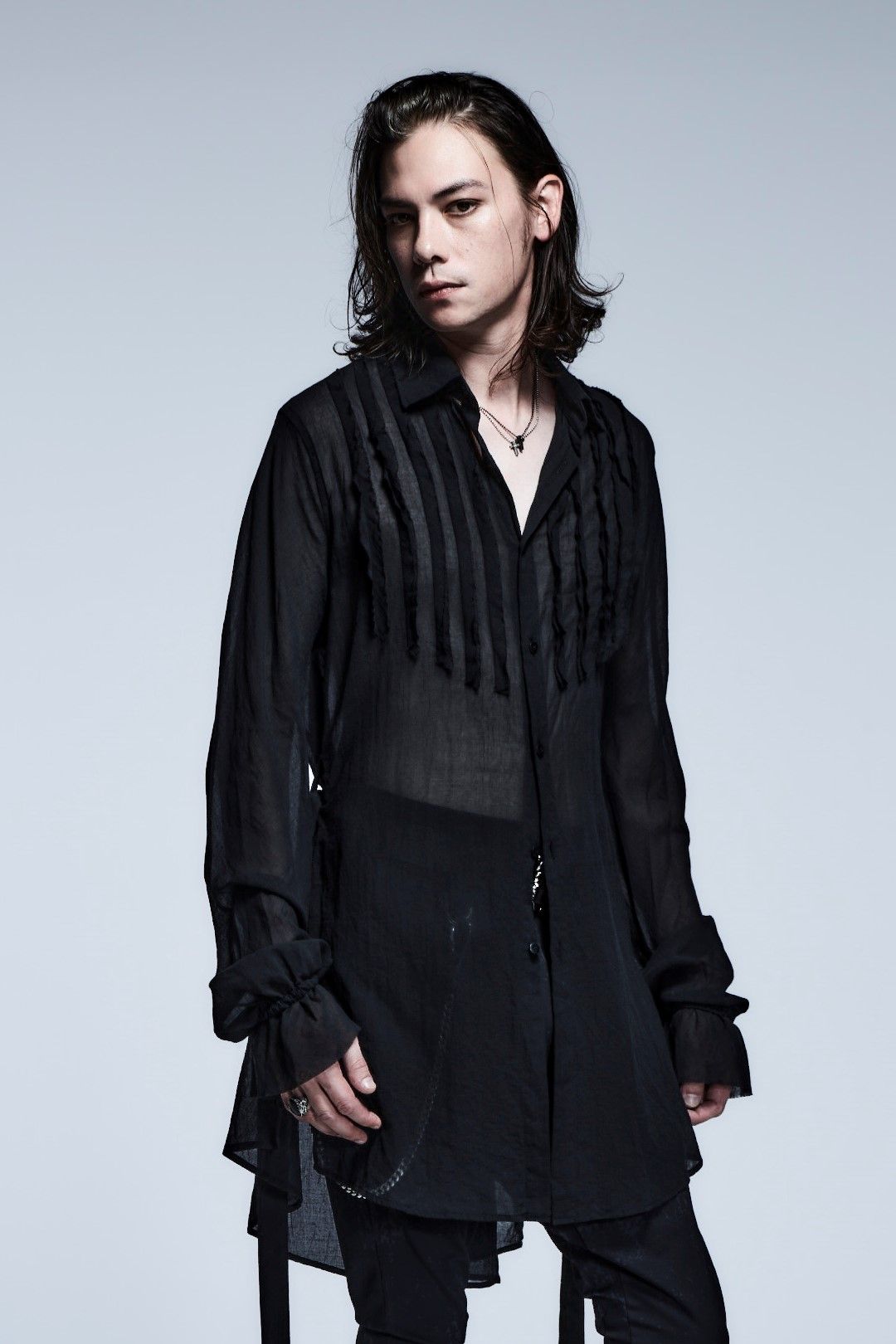 SharringSleeveLongShirts / Black 【kiryuyrik】