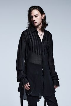 SharringSleeveLongShirts / Black 【kiryuyrik】