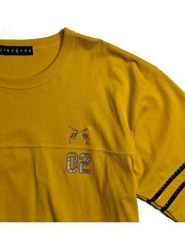 《予約品8月31日 23時55分締め》 SIDE LINE TEE A / Tシャツ / イエロー 【roarguns 】 2024年2月入荷予定