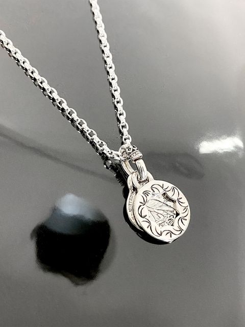 《受注生産》CUT OUT FLOWER with COIN NECKLACE / フラワープレート＆コインネックレス / 注文から1～2週間後入荷予定