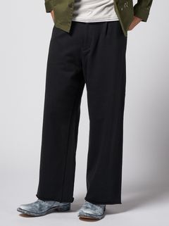 《予約品》 wide sweat slacks pants / ワイドスラックス / ブラック