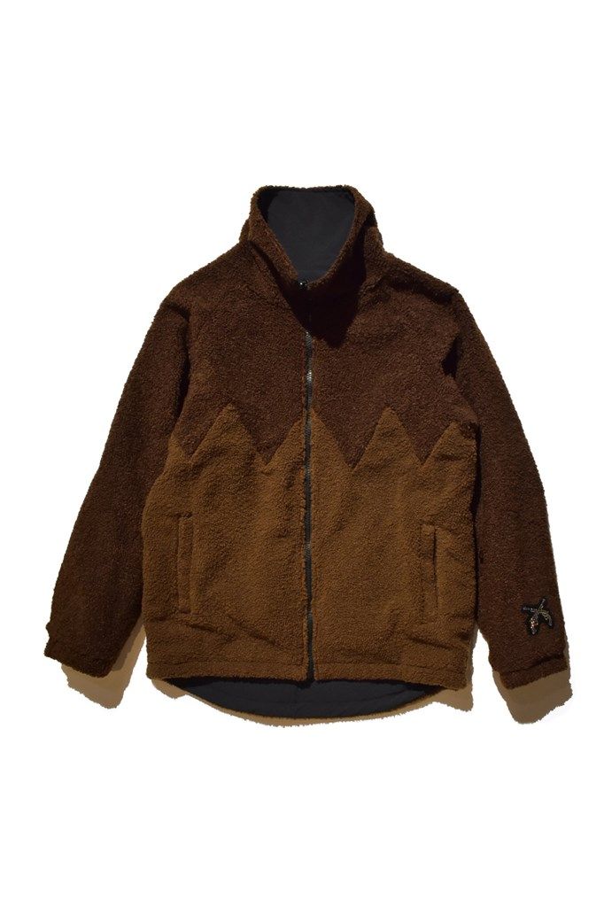リバーシブルECOPEL FUR REV BZ CR エコファーブルゾン / BROWN ×BLACK【roarguns】