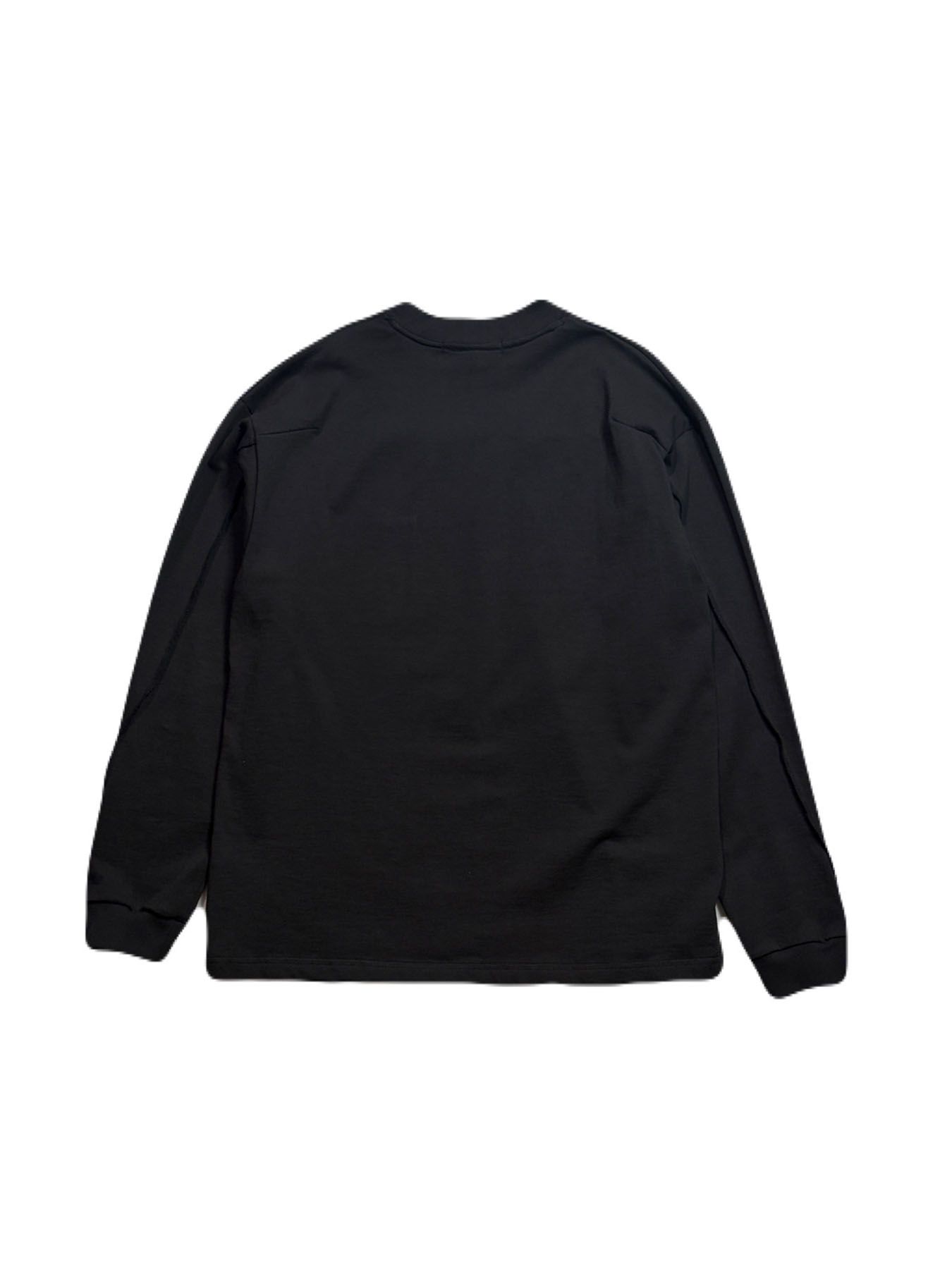 【予約品 3月9日(月) 18:00 締切】ORG/CO L/TEE PANTHER / パンサーエンブレム クリスタルクロスガン オーガニックコットン ロンT / ブラック