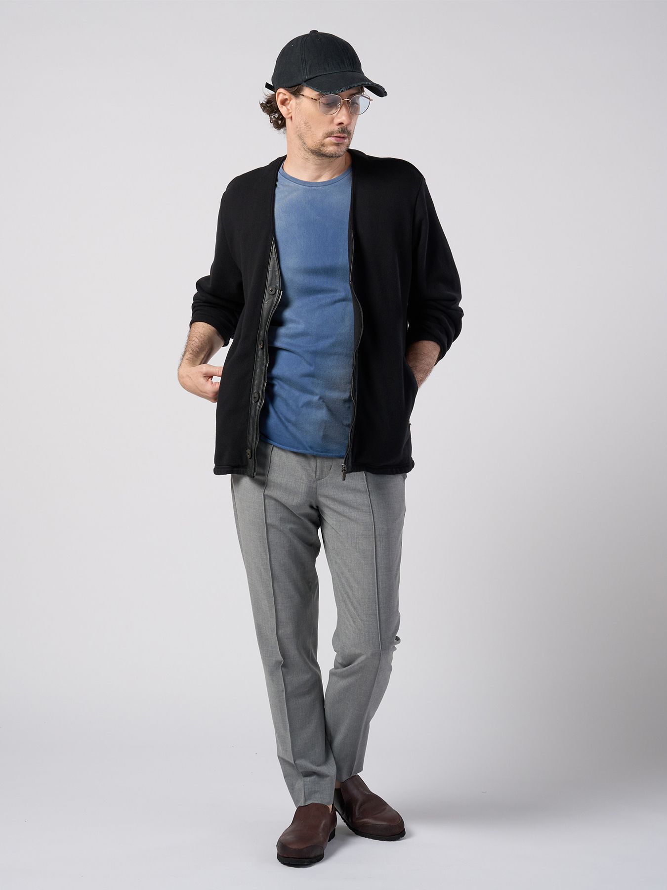 【予約品】soft luxe urake zip-up jacket / プレミアム裏毛 ジップアップカーディガンジャケット / ブラック