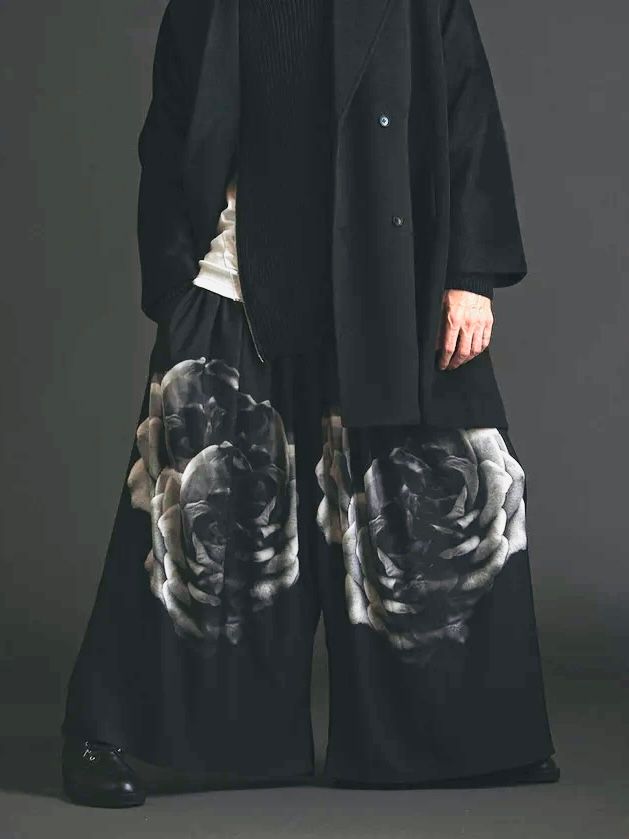 ギャザーバギートラウザーズ 薔薇 455006-022P 【NOID.】