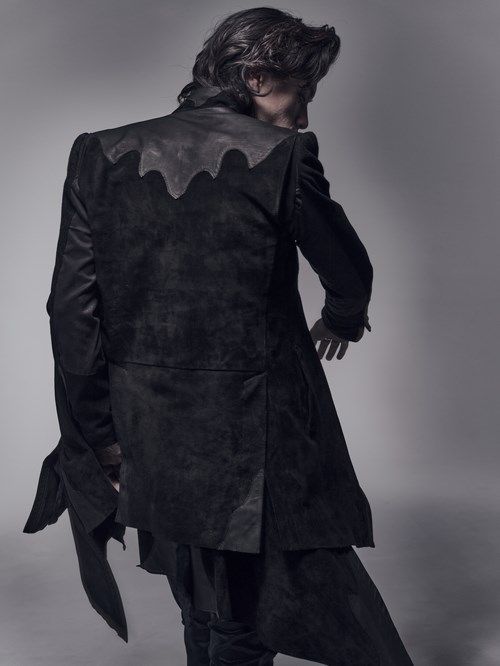 《予約品》 TailHemLeatherJacket / レザージャケット / ブラック 【kiryuyrik】 10月以降入荷予定