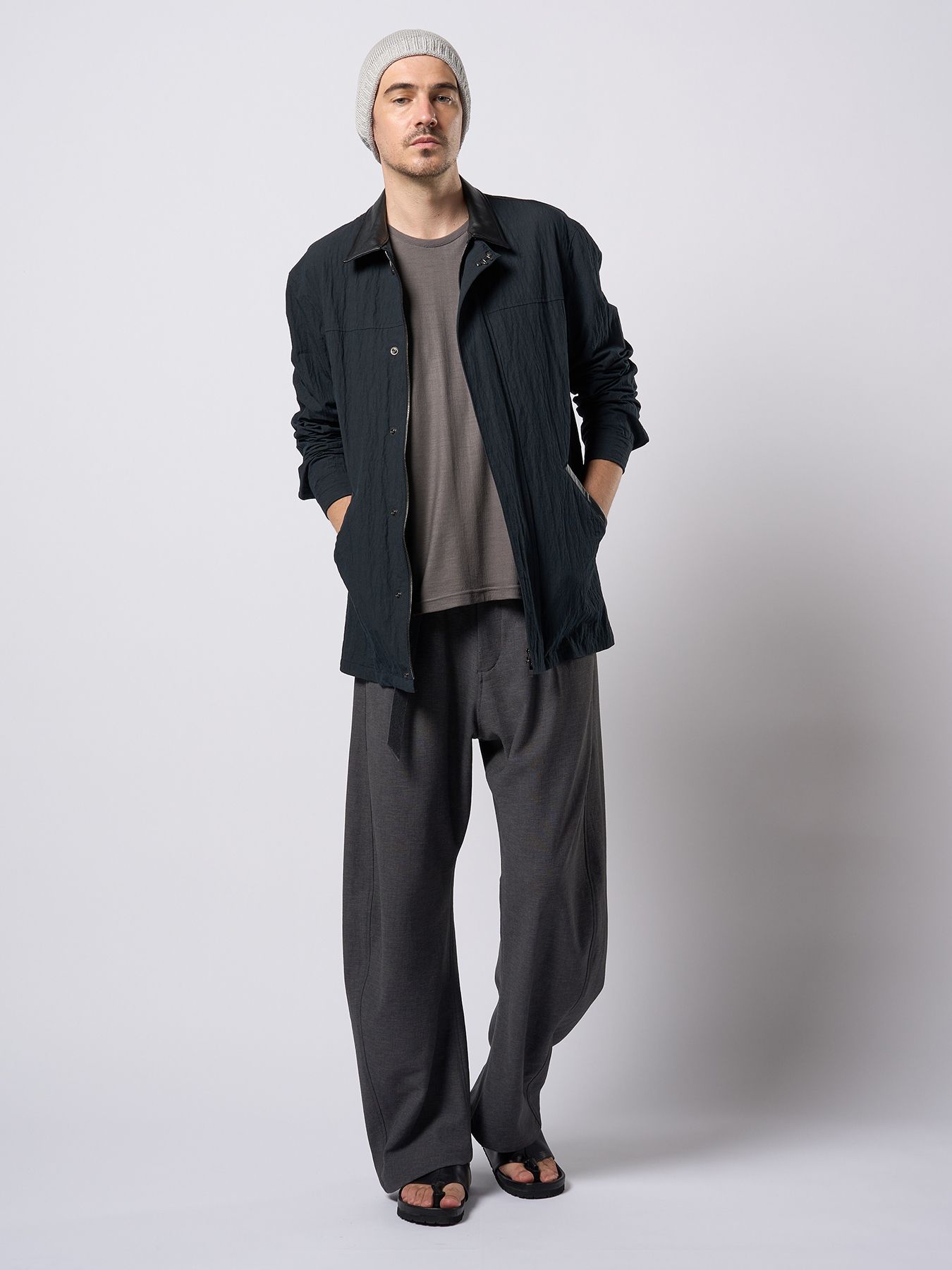 【予約品 9月23日(火) 締切】ex.comfy wool S/S / エクスコンフィーウール ショートスリーブ / スチールグレー
