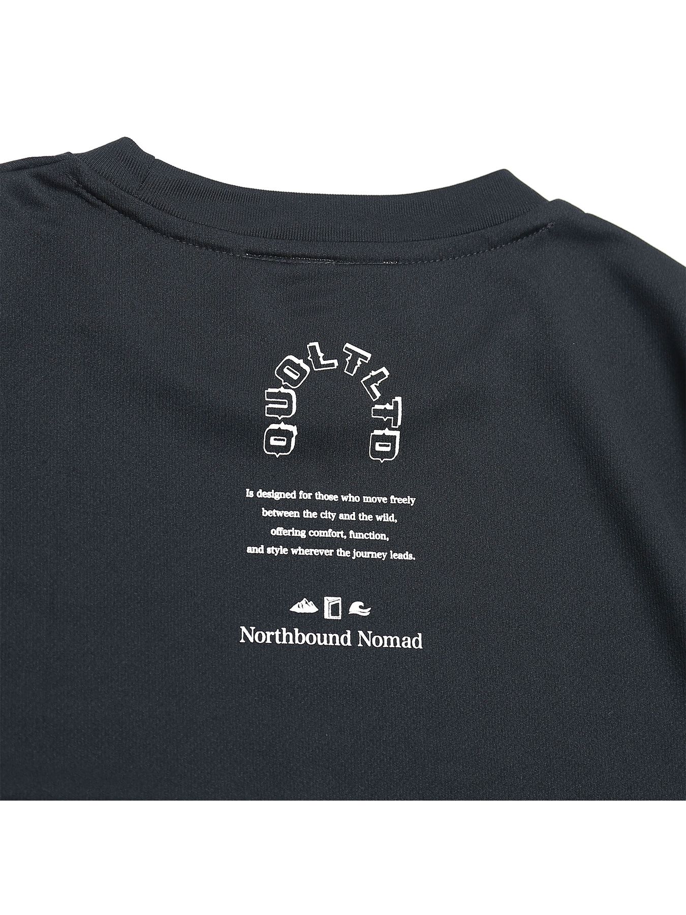 DRY TEE / ロゴプリント ドライメッシュTシャツ / ブラック【QUOLT】