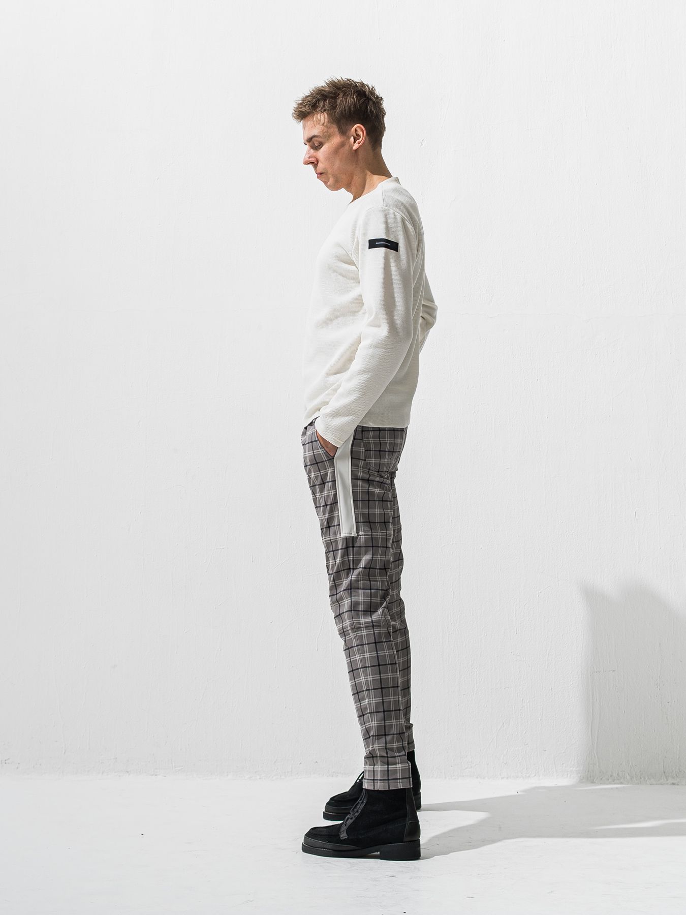 【予約品 9月6日(日) 締切】VELOURS FLEECE NEO THERMAL / 裏起毛 ハニカムサーマル ロングスリーブTシャツ / ホワイト