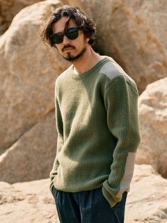 【予約品】 plating cable knit turtle / ニット / カーキ