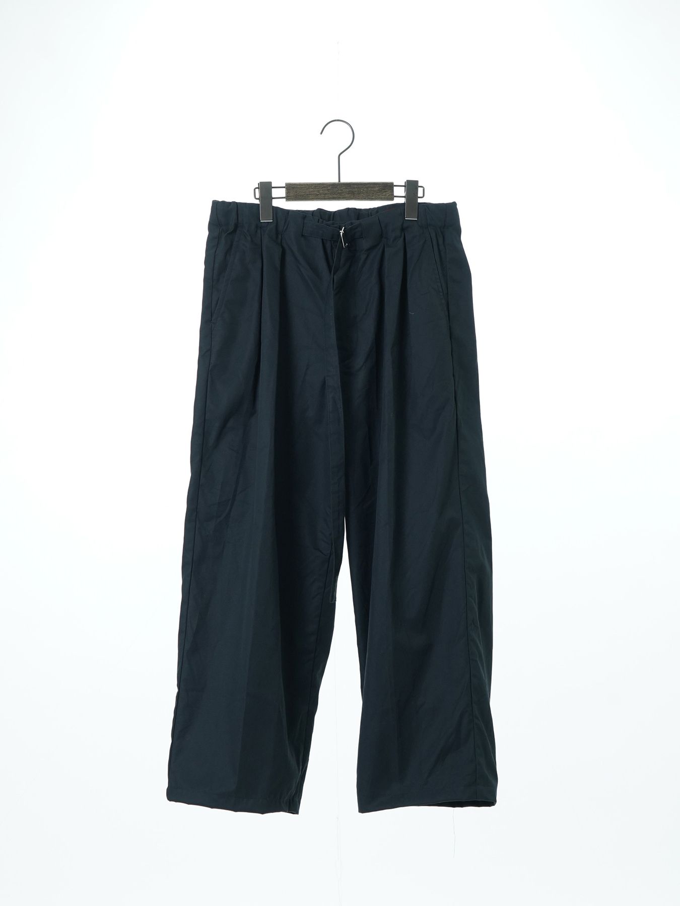 【予約品 2月1日(日) 締切】DRESSYEASE TRUSERS  gaba / ツータックイージートラウザーズ / ネイビー