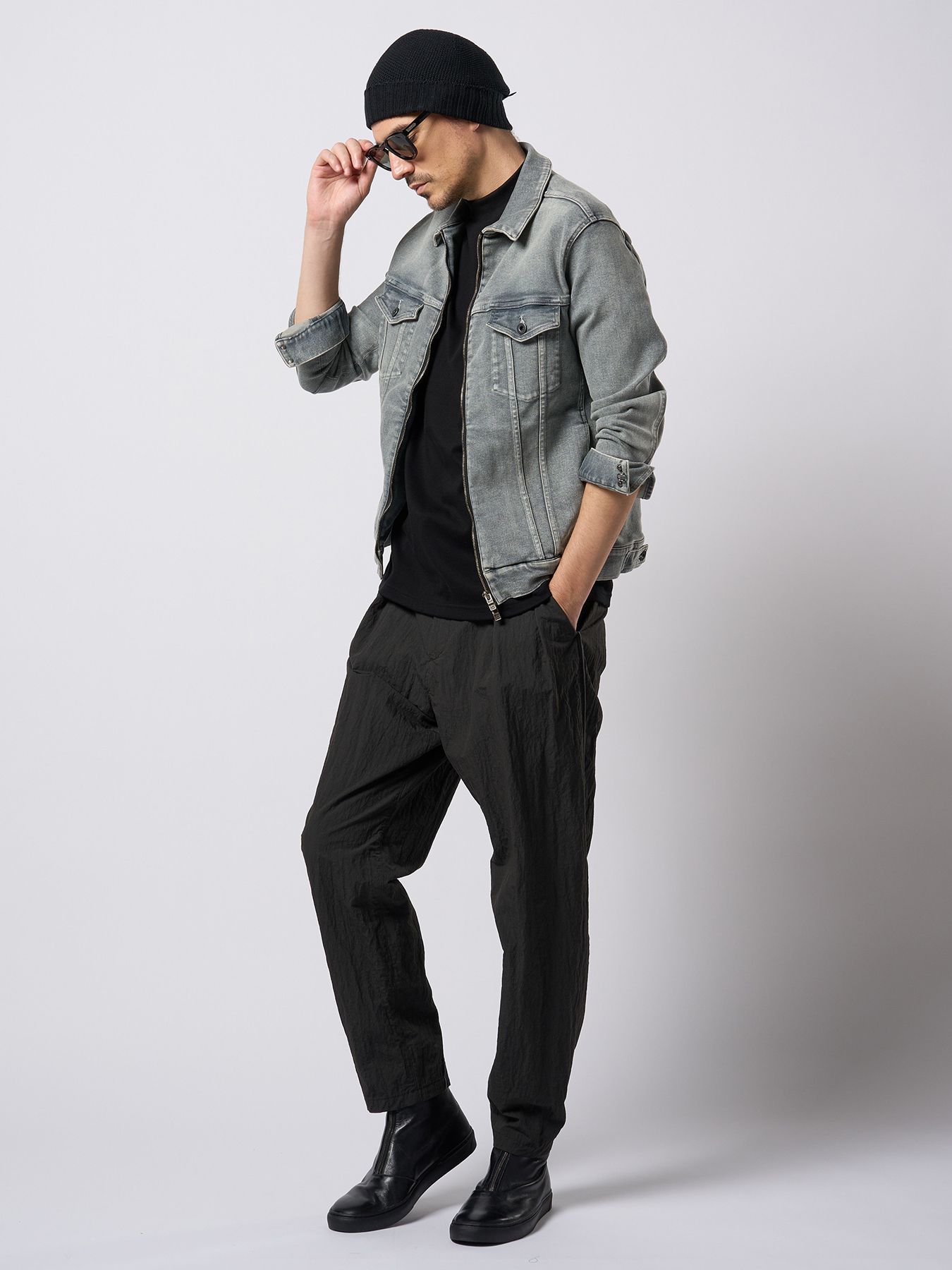 【予約品 9月23日(火) 締切】front zip bootie / フロントジップ ブーティー / ブラック
