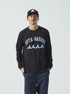 muta College Logo L/S Tee / Tシャツ / ブラック 【Acanthus×muta】