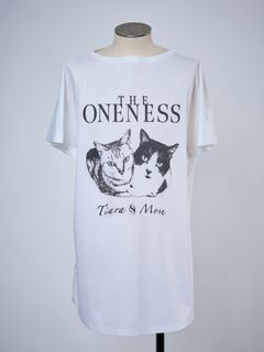 【予約品 4月26日(日) 締切】《犬猫保護活動チャリティー企画》Organic Cotton French Sleeve T / オーガニックコットン フレンチスリーブ Tシャツ / ホワイト