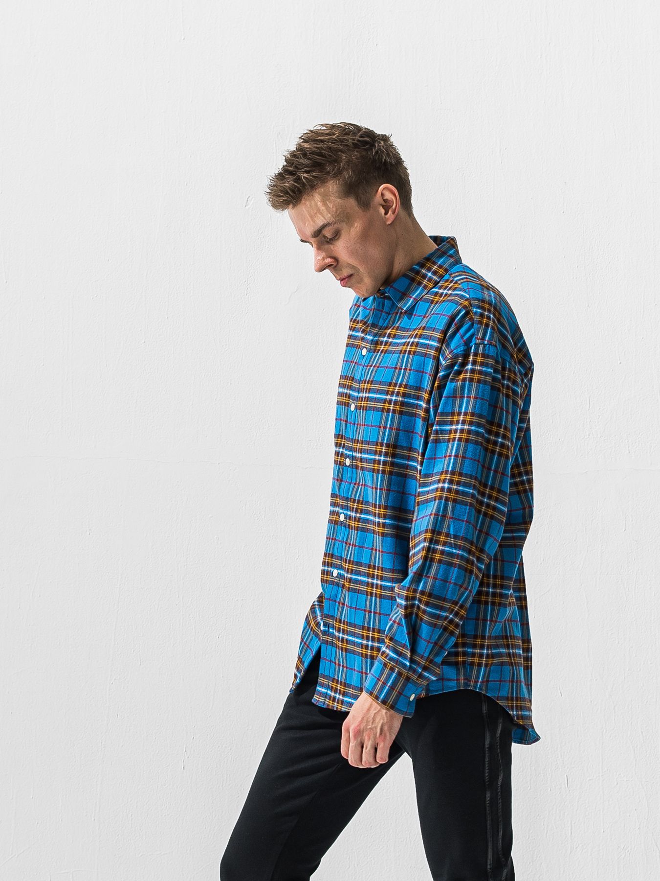 【予約品 9月6日(日) 締切】FLANNEL JACK SHIRTS / オーガニックコットン フランネルチェック ジャックシャツ / ブルー