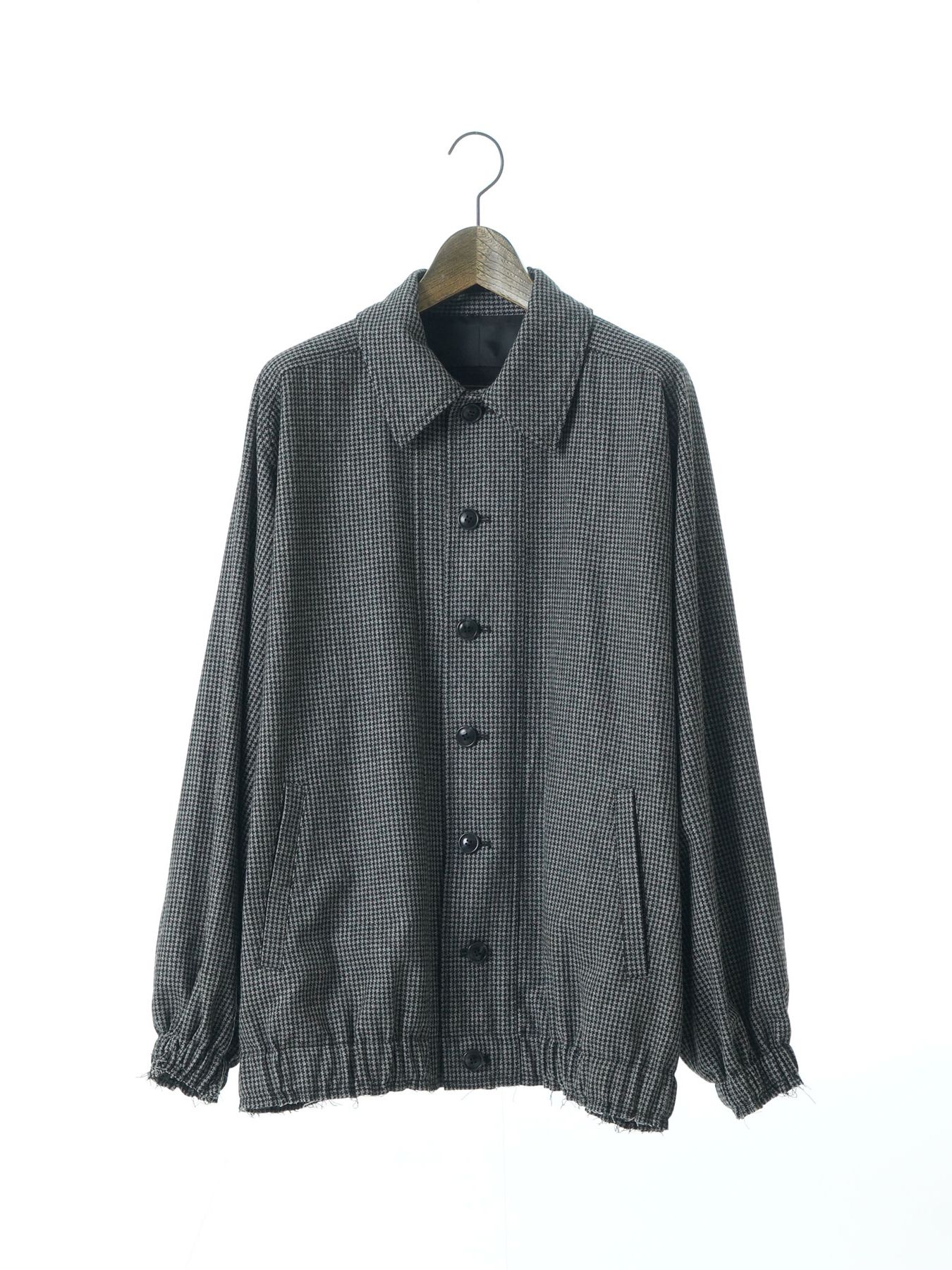 【予約品 】OVALB BLOUSON / ブルゾン / グレー×ブラック千鳥（大）