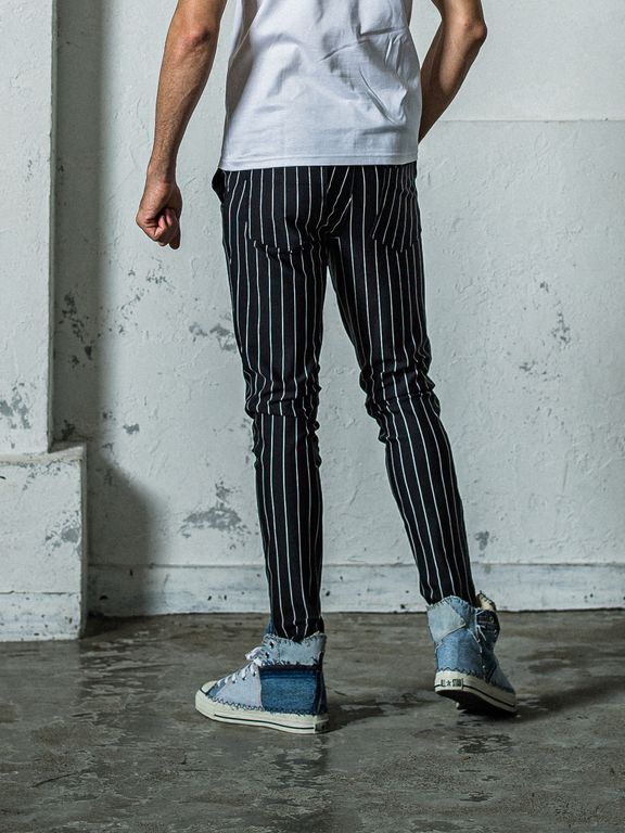 《予約11月17日19時締め》 CHRIS EASY  PANTS / イージーパンツ / ブラック・ストライプ