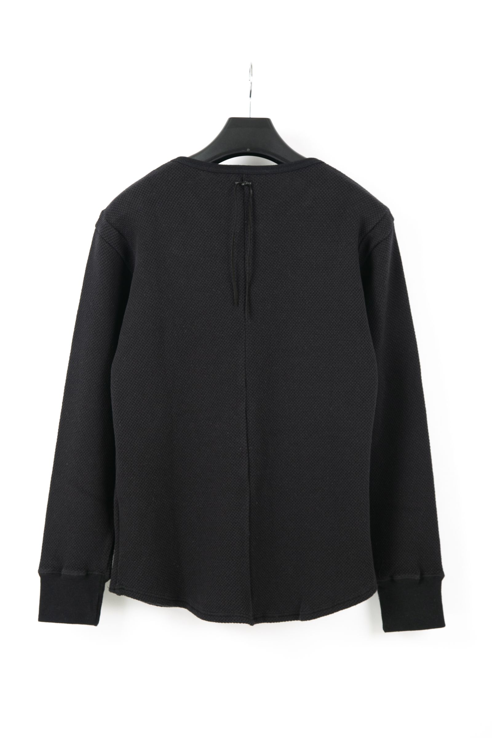 30/- ナチュラルソフト天竺 クルーネック ロングスリーブ Tシャツ / BLACK 【STRUM】