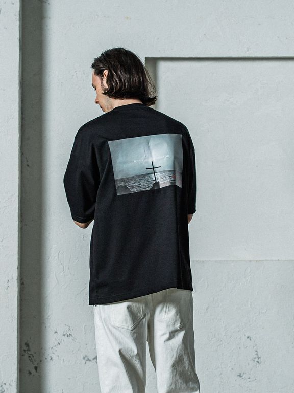 《予約11月17日19時締め》 BACK Photo OVER  TEE / オーバーTシャツ / ブラック