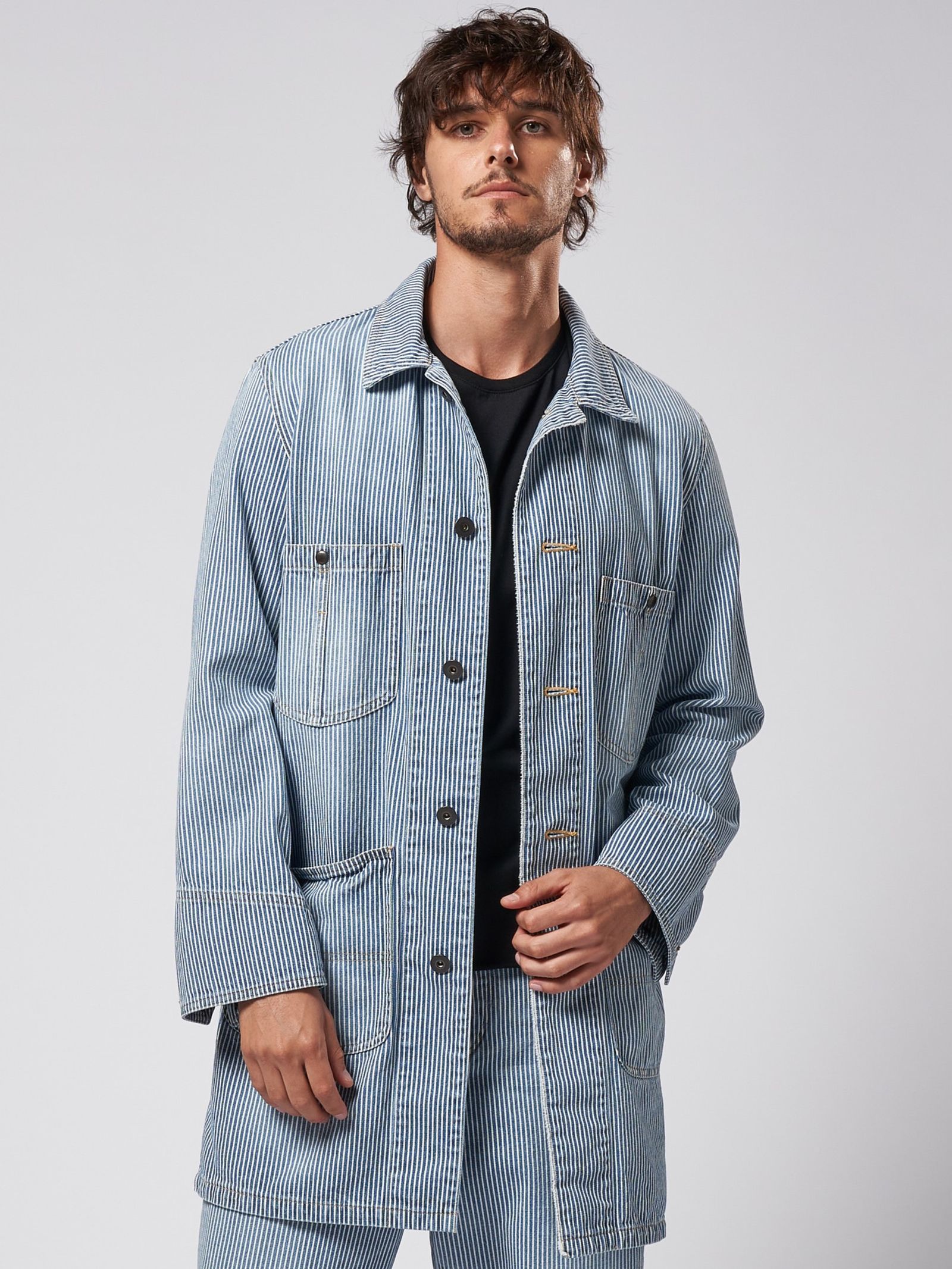 wjk - 《予約品》 work coveralls / カバーオール / ヒッコリー 