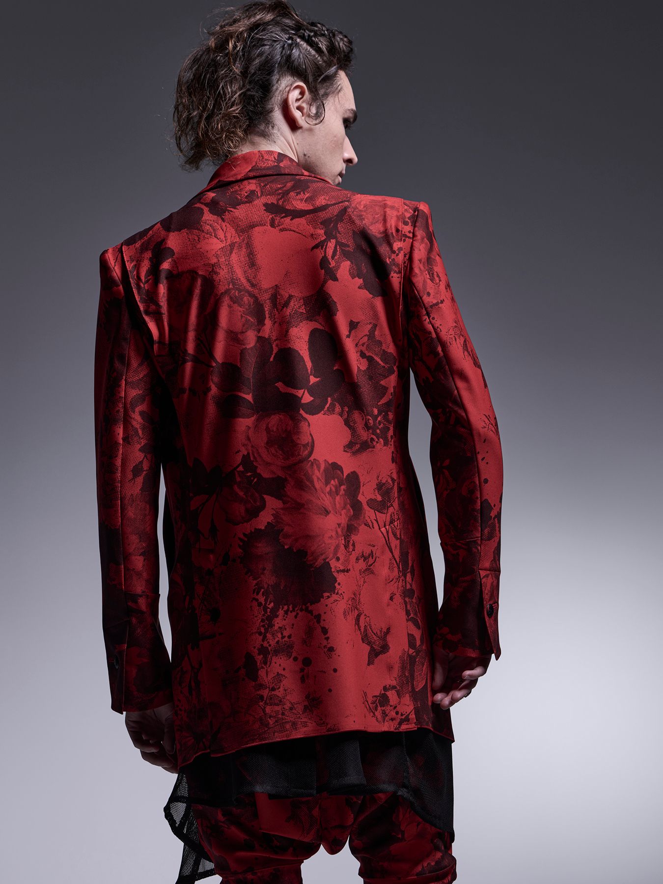 【予約品 】Layered Jacket / レイヤードジャケット / ブラック&レッド