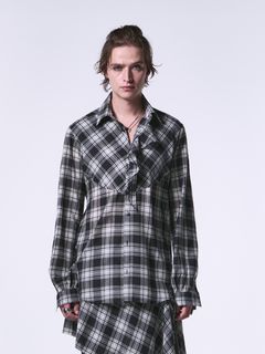 SingleFrillShirt / シングルフリルシャツ / ブラック＆ホワイト
