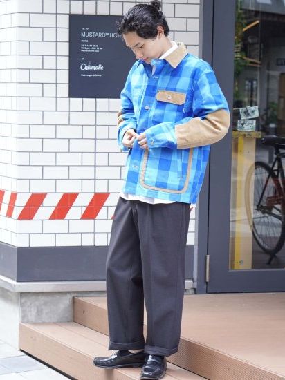 TC オフィサーパンツ 2タックチャコールグレーmade in Japan 【BROOKYM OVERALL】