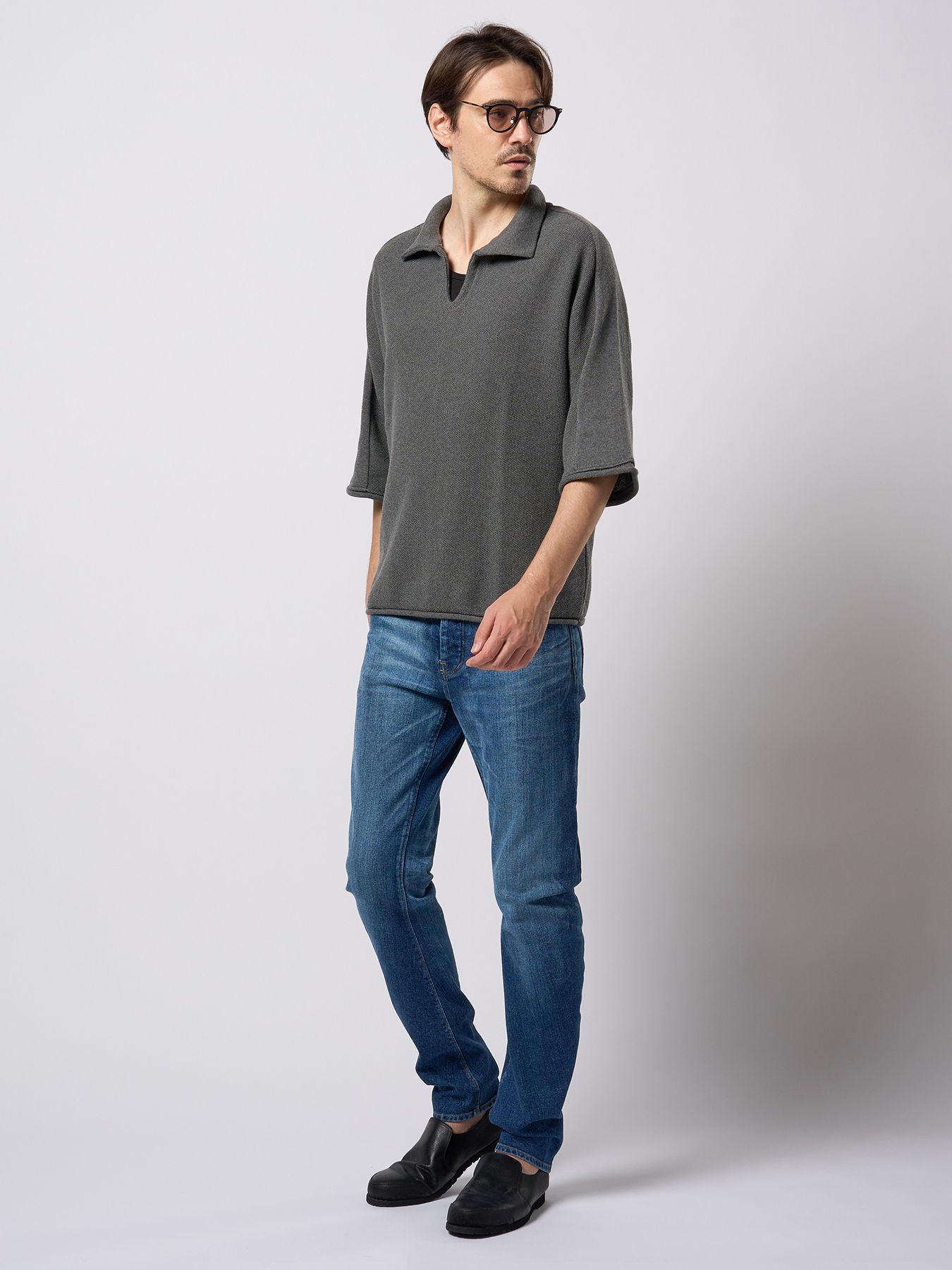 【予約品 9月23日(火) 締切】combination slip-on shoes / コンビネーション スリッポンシューズ / ブラック
