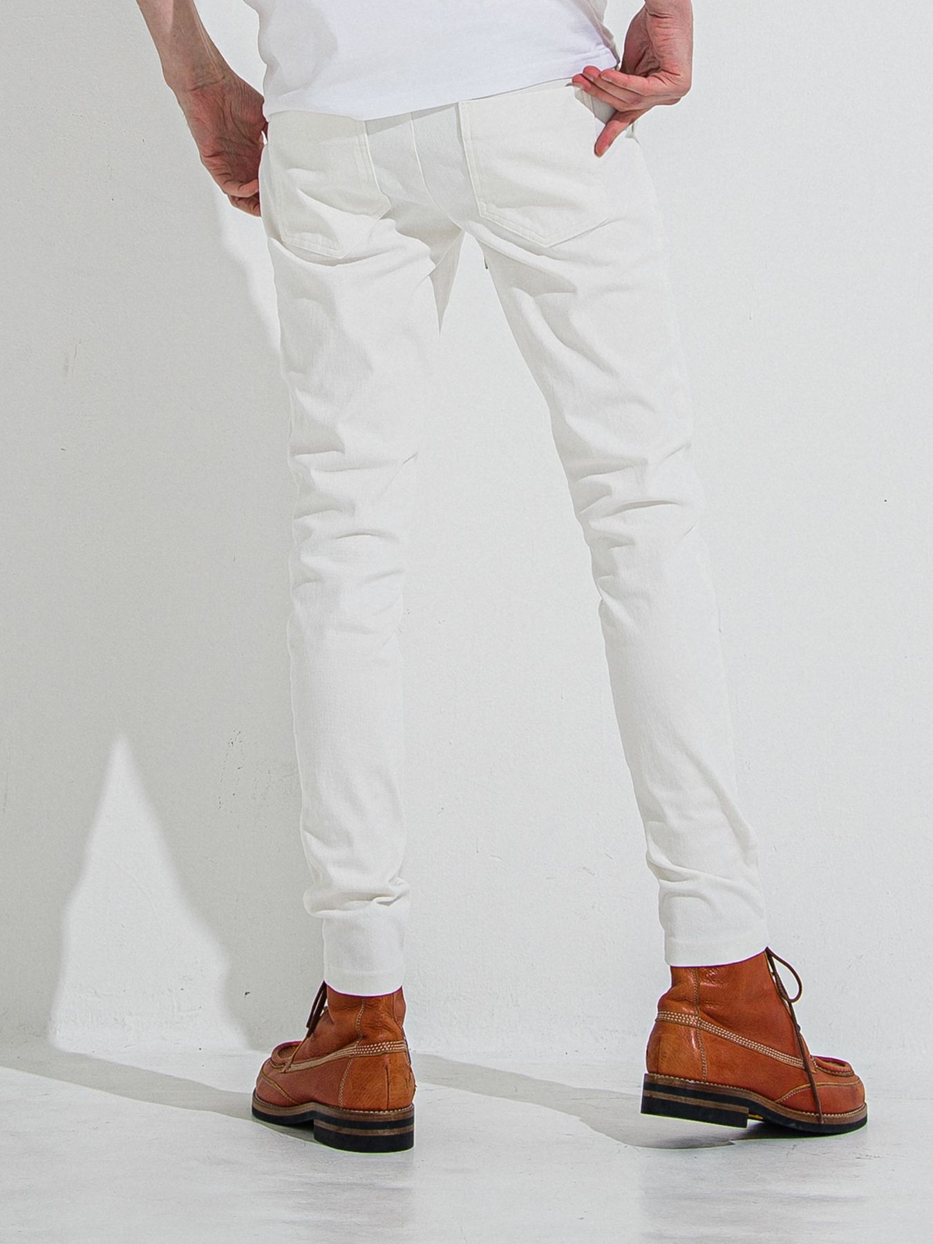 DENIM JERSEY CHRIS EASY TUCK PT / デニムジャージクリスイージータックパンツ / ホワイト