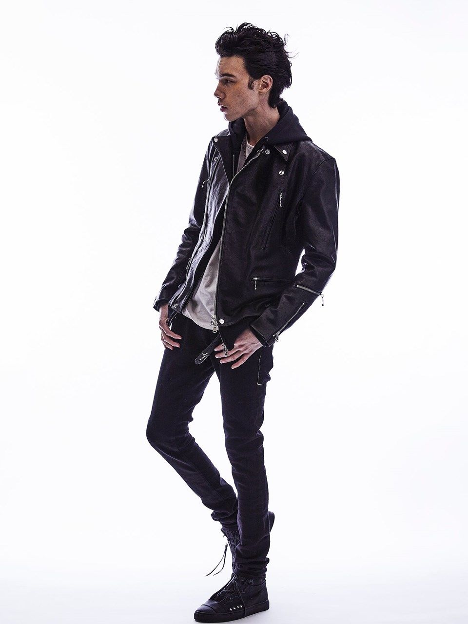 11oz Organic Cotton Stretch Denim Skinny Jeans / 11oz オーガニックコットン ストレッチデニム スキニー / Skinny John / ブラックワンウォッシュ