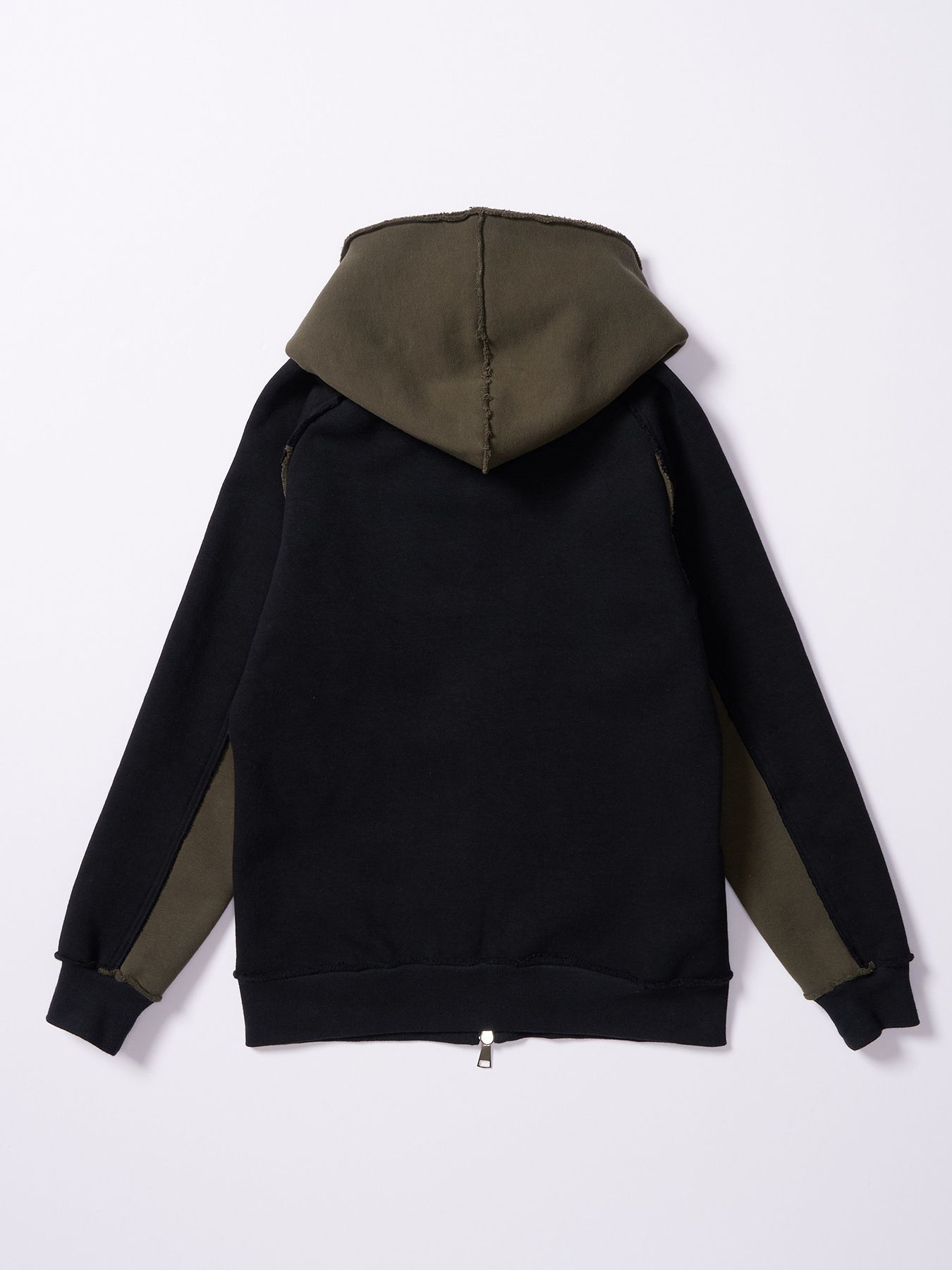 【予約品 4月19日(日) 18時締切】super urake parker / パーカー / ブラック×カーキ