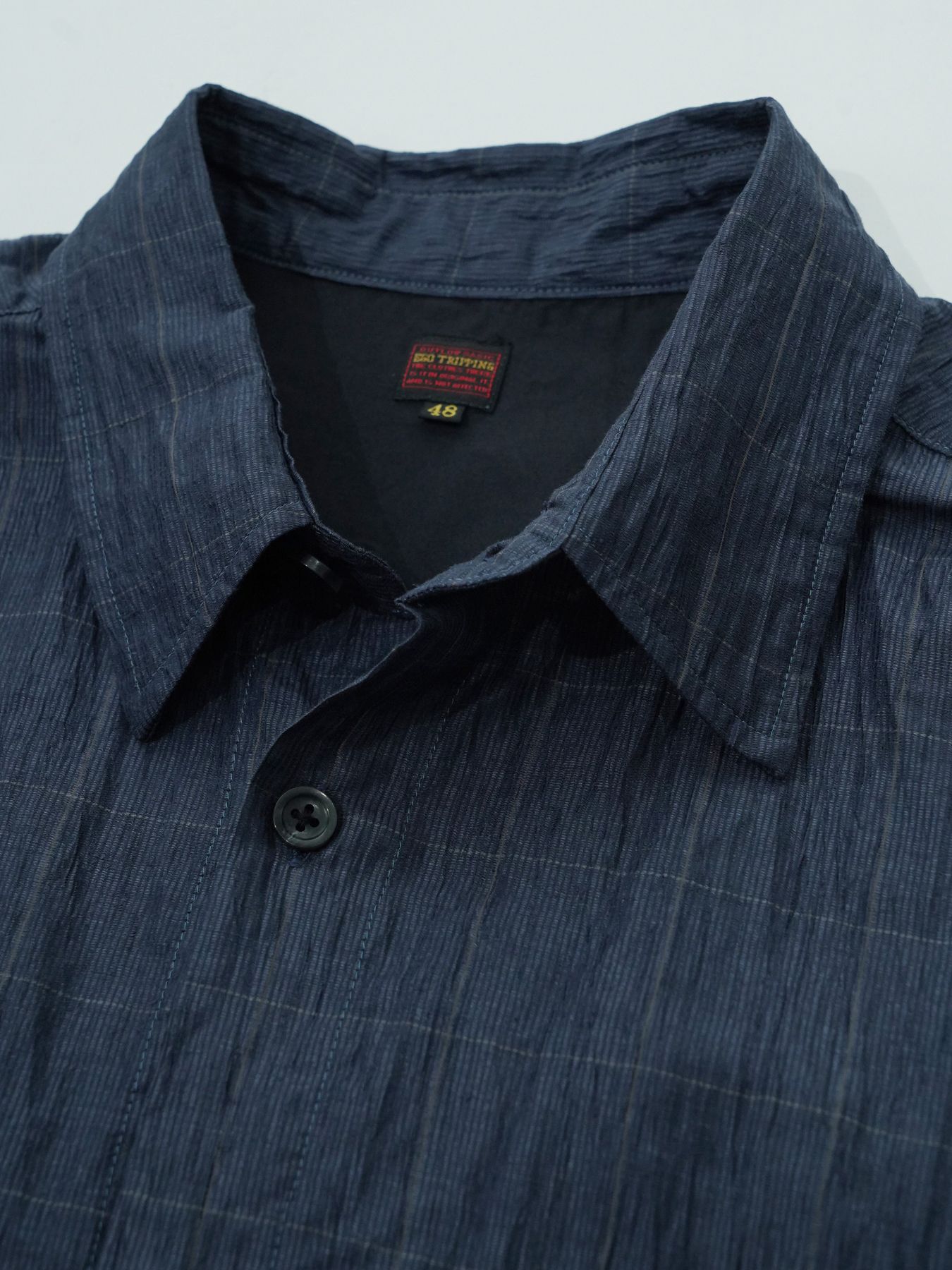 【予約品 2月1日(日) 締切】WAVEWASHER SHIRTS / ワッシャー加工シャツ / ネイビーチェック