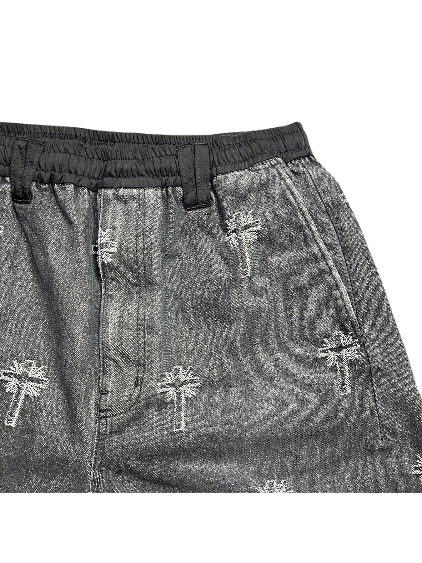 【予約品 8月10日(日) 締切 】CROSS JQ DENIM PT A / クロスジャガード デニムパンツ / クリスタル ブラック