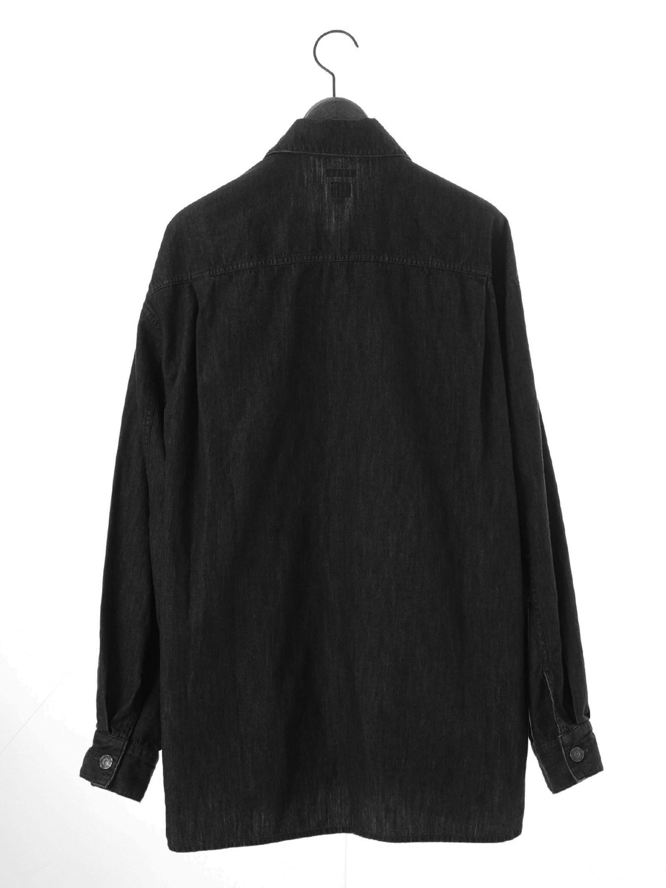 【予約品 10月26日(日) 締切】90sDENIMSHIRTS used / ユーズドデニムオーバーシャツ / BLACK×BLACK