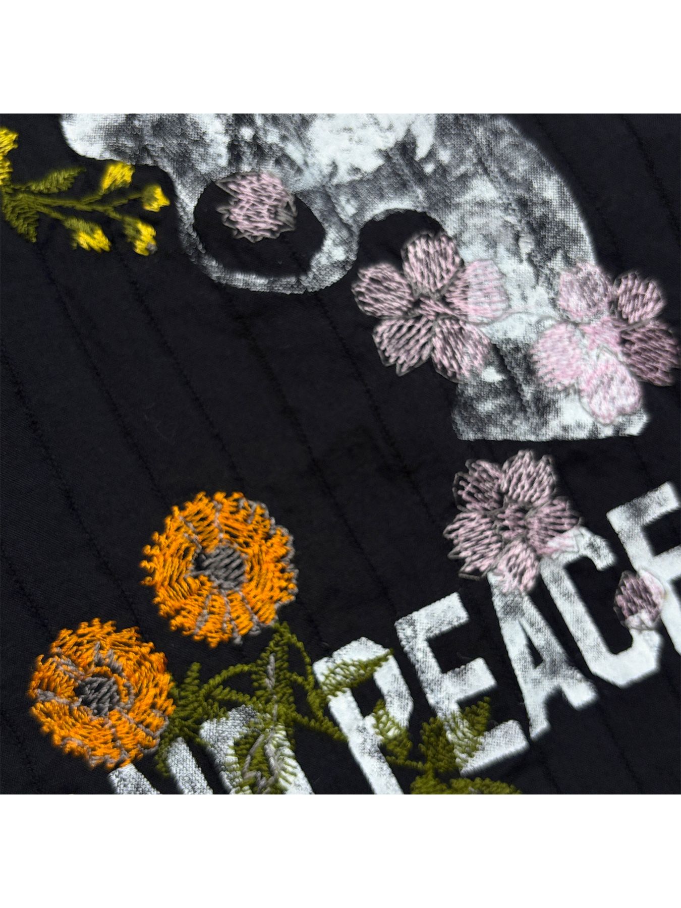 【予約品 8月23日(日) 締切】STRIPES SHIRT FLOWER / ブラック