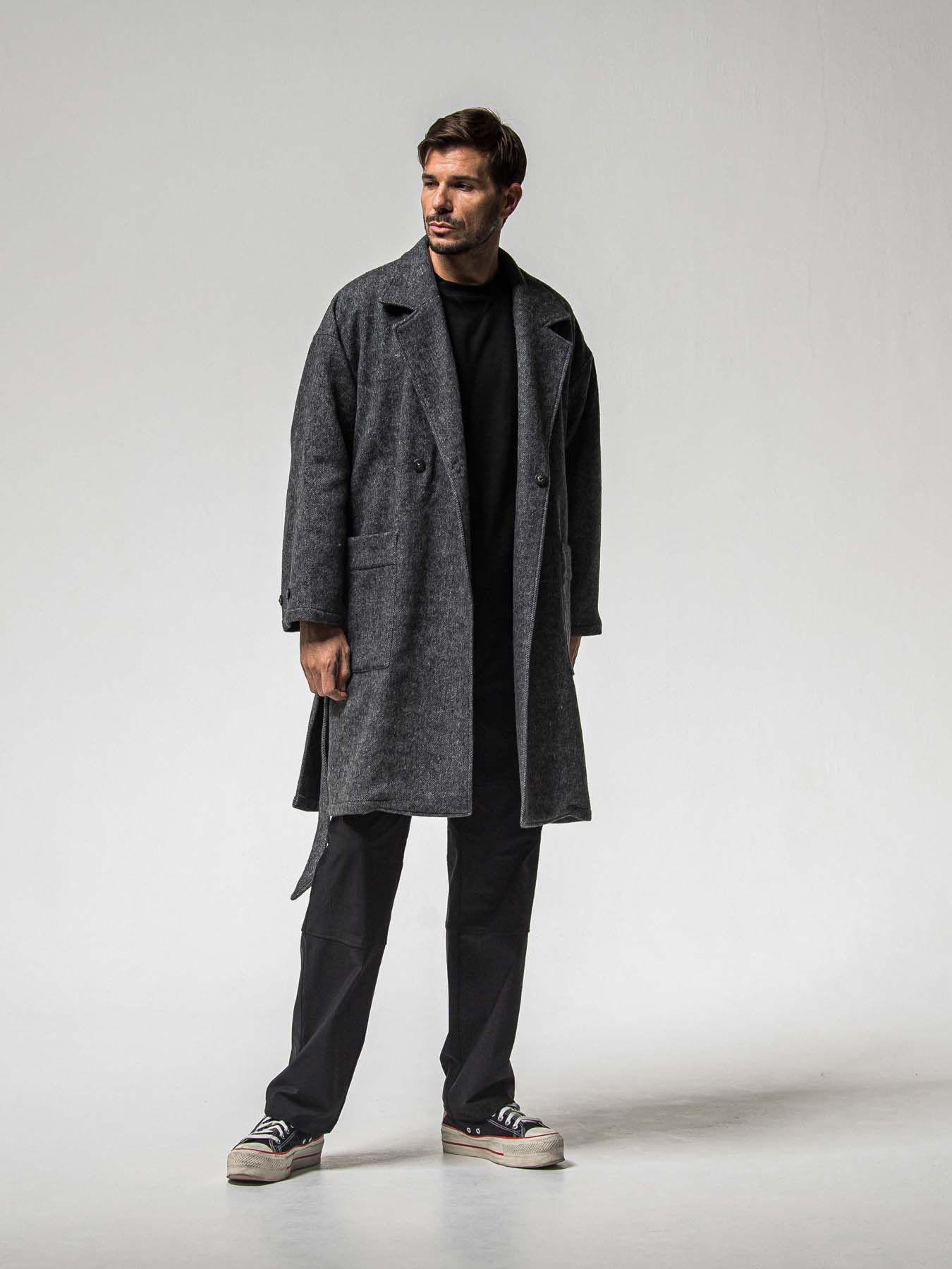 【予約品 】GOWN OVER COAT / ガウンオーバーコート / グレー