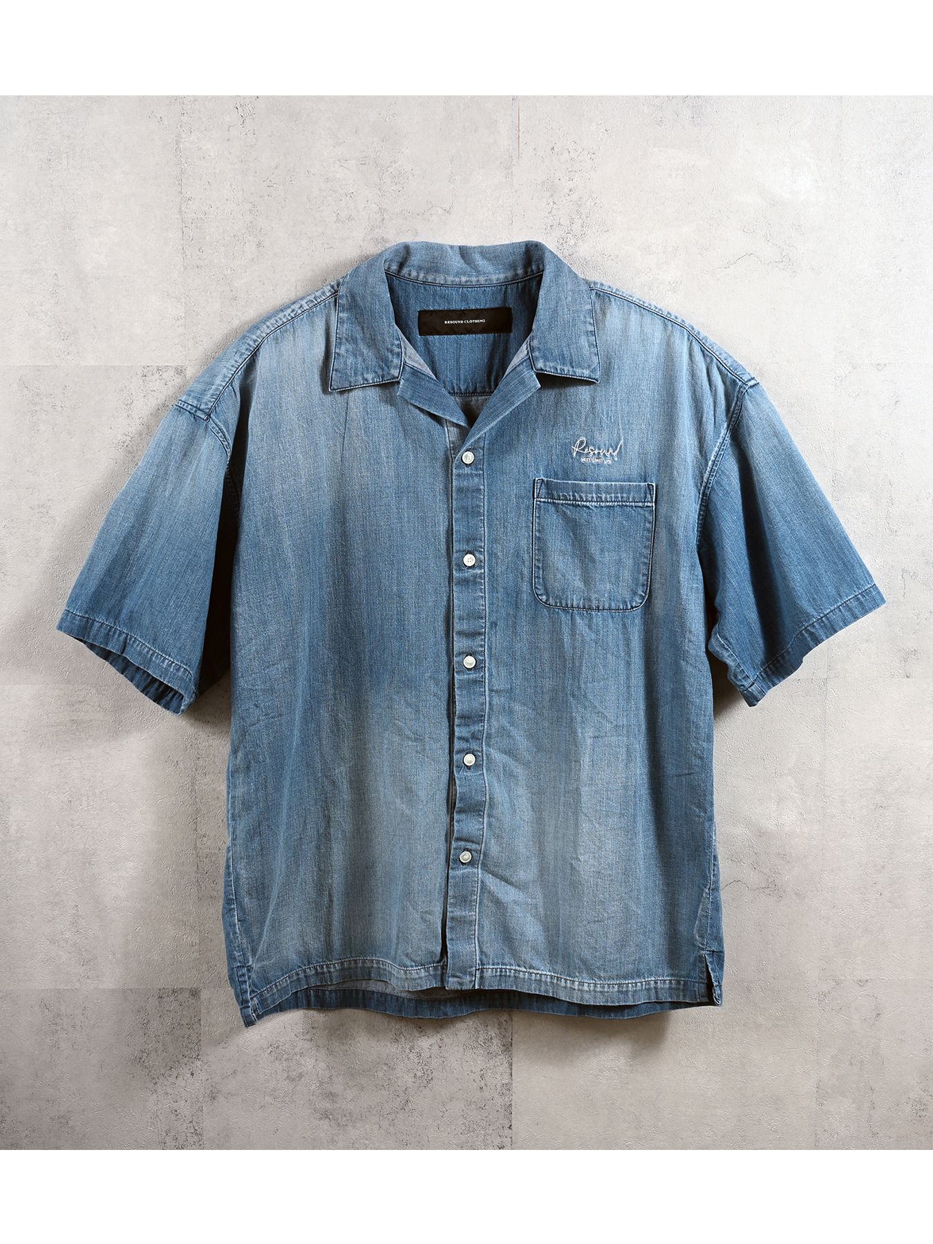 【予約品】ZACK HALF DENIM SHIRT / ザックハーフスリーブスリーブデニムシャツ / ライトインディゴ